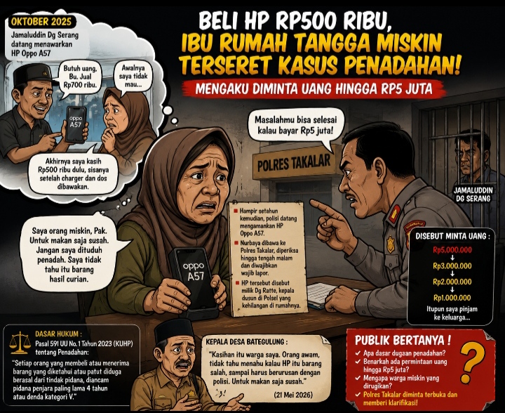 HP Rp500 Ribu Berujung Perkara: Nurbaya Mengaku Bayar Rp1 Juta, Dugaan Permintaan Rp5 Juta Disorot