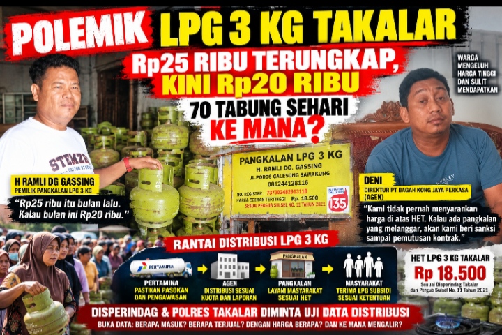 70 TABUNG SEHARI, HARGA LPG RP25 RIBU: KETERANGAN PANGKALAN DAN AGEN BERBEDA